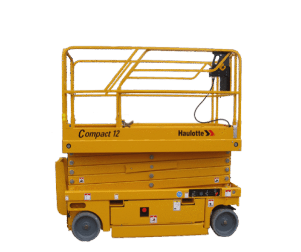 Plataforma elevatória elétrica tipo tesoura 12m - Haulotte - Modelo Compact 12
